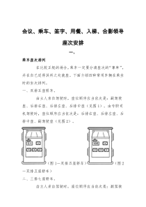 办公室人员必懂知识——会议、乘车、签字、用餐、入电梯、合影领导座次安排