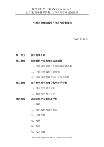 中国河南移动通信有限公司诊断报告（DOC 27页）