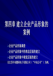 第四章(5)建立企业产品形象的案例