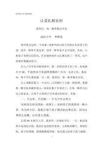 乡村最美教师事迹材料