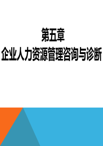 企业管理咨询与诊断第5章知识点整理及案例分析完结版