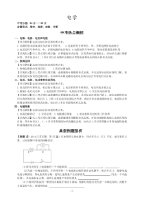 中考物理电学专题复习