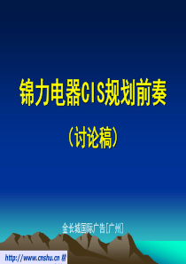 锦力电器CIS规划讨论