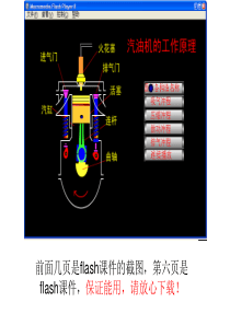 汽油机工作原理flash动画演示教学课件