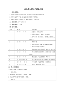 幼儿园大班半日活动详细方案