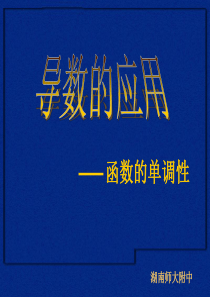 高中高三文科数学函数的单调性复习课件(新课标人教版)