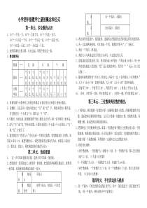 小学四年级数学上册的概念和公式