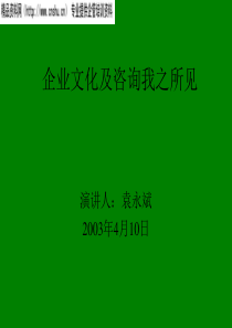 企业文化及咨询我之所见