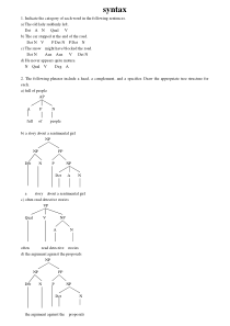 语言学第四单元课后答案  syntax  树状图  the s rule