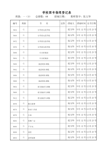 学校图书借阅登记表