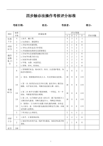 妇产科专科技术操作流程及评分标准