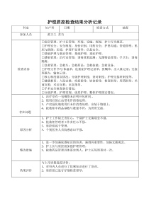 妇产科护理质控检查结果分析记录