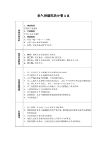 氢气泄漏现场处置方案