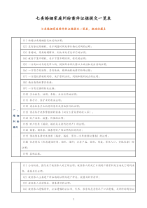 七类婚姻家庭纠纷案件证据提交一览表