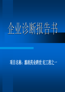 企业诊断报告书