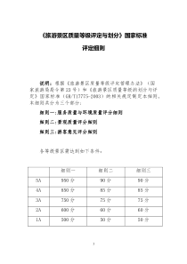 旅游景区质量等级评定标准A