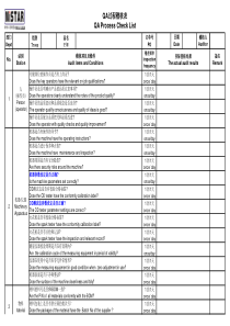 QA过程检查表