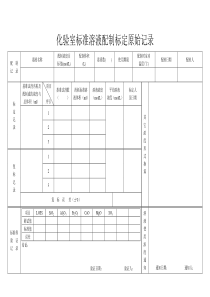 化验室标准溶液配制标定原始记录