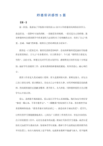 师德培训感悟5篇