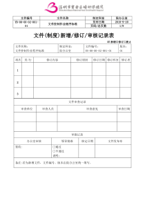 医院sop文件控制作业程序标准