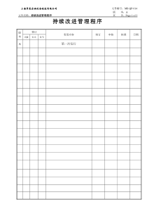 14持续改进管理程序