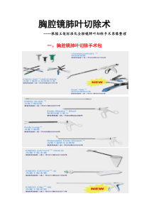 胸腔镜肺叶切除手术程序