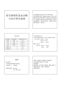 再生障碍性贫血诊断与治疗研究进展