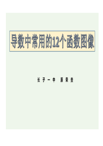 导数中常用12个超越函数图像17页PPT