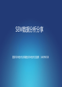 竞价SEM数据分析PPT