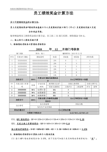 绩效奖金计算方式(实例)