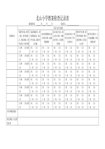 教学常规各种检查记录表