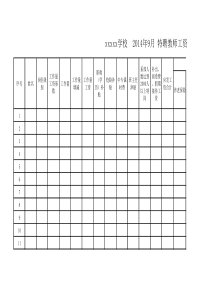 教师工资表模版