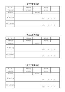 员工工资确认表(简单)