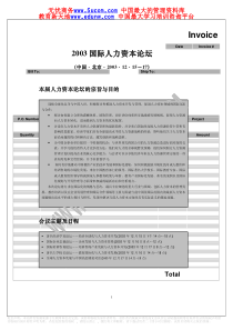 咨询参考03年国际人力资本论坛全部资料6万字