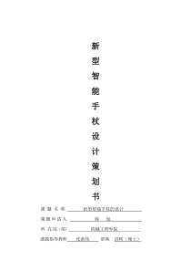 新型智能手杖策划书