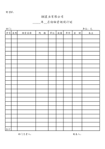 [建设工程公司]月物资领用计划