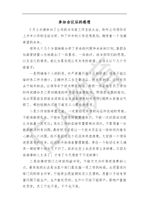 参加会议后的感想