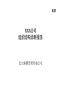 北大纵横+-+XXX公司组织结构诊断报告