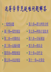 运筹学课程常见疑难问题及解答共35页文档