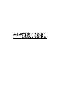 北大纵横某企业管理模式诊断报告