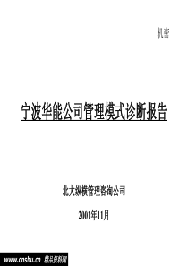 华能公司管理模式诊断报告