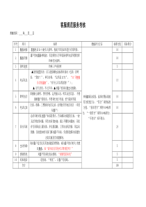 客服的考核标准