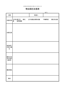 物业园区巡查表(1)