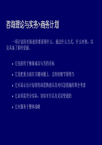 咨询理论与实务商务计划(1)