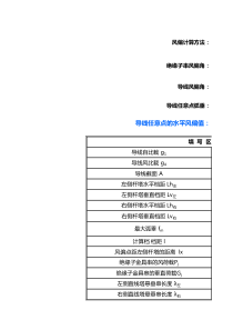 导线风偏计算表