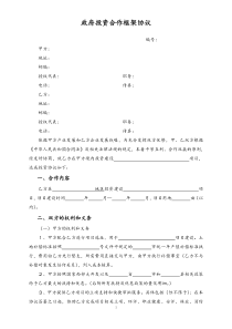 政府投资合作框架协议