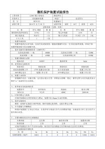 10KV继保预防性试验报告