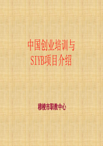 SYB创业培训全课件(ppt)精编版