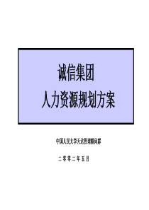 地产诚信集团人力资源诊断方案