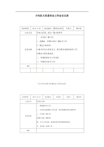 少先队大队委员会工作会议记录.doc